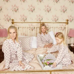 Children's Pink Bouquet Dressing Gown|Mrs. Alice Online