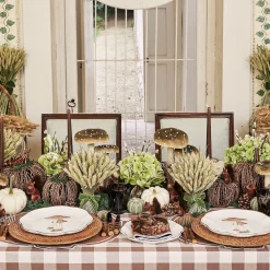 Chocolate Gingham Tablecloth|Mrs. Alice Online