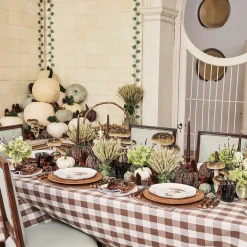 Chocolate Gingham Tablecloth|Mrs. Alice Online