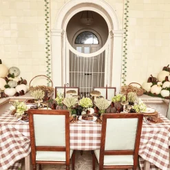 Chocolate Gingham Tablecloth|Mrs. Alice Online