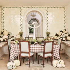 Chocolate Gingham Tablecloth|Mrs. Alice Online