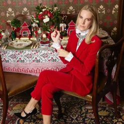 Christmas Garland Tablecloth|Mrs. Alice Clearance