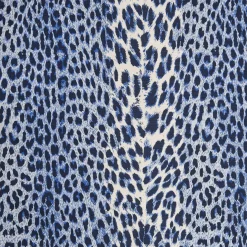 Cobalt Blue Leopard Fabric|Mrs. Alice Clearance