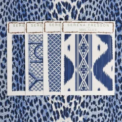 Cobalt Blue Leopard Fabric|Mrs. Alice Clearance