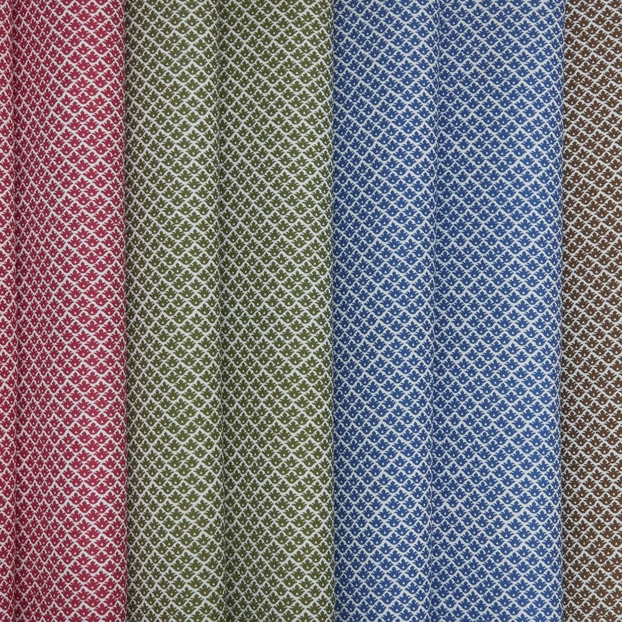 Cobalt Blue Lotus Flower Fabric|Mrs. Alice Hot