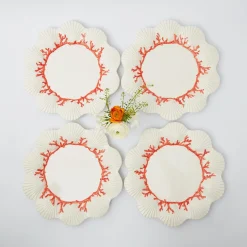 Coral Dinner Plates (Set Of 4)|Mrs. Alice