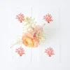 Coral Linen Cocktail Napkins (Set Of 4)|Mrs. Alice Clearance