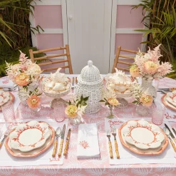 Coral Linen Placemats & Napkins (Set Of 4)|Mrs. Alice Clearance