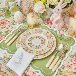 Dahlia Garland Dinner & Starter Plates (Set Of 8)|Mrs. Alice