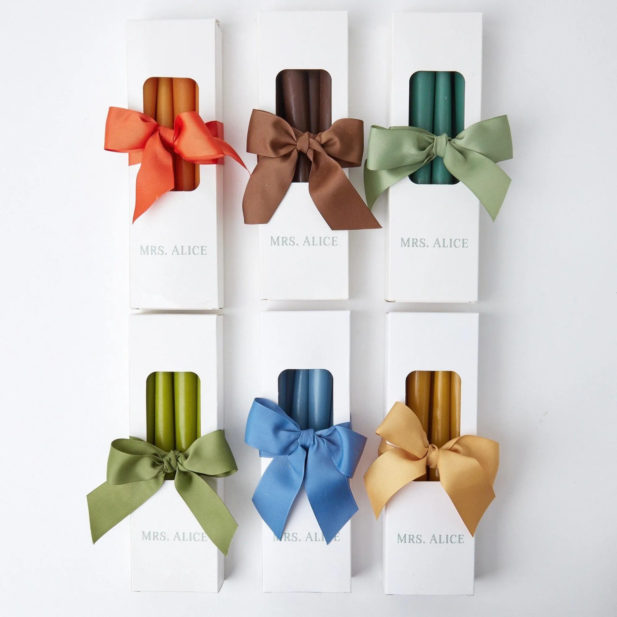 Dusty Green Candles (Set Of 8)|Mrs. Alice Outlet