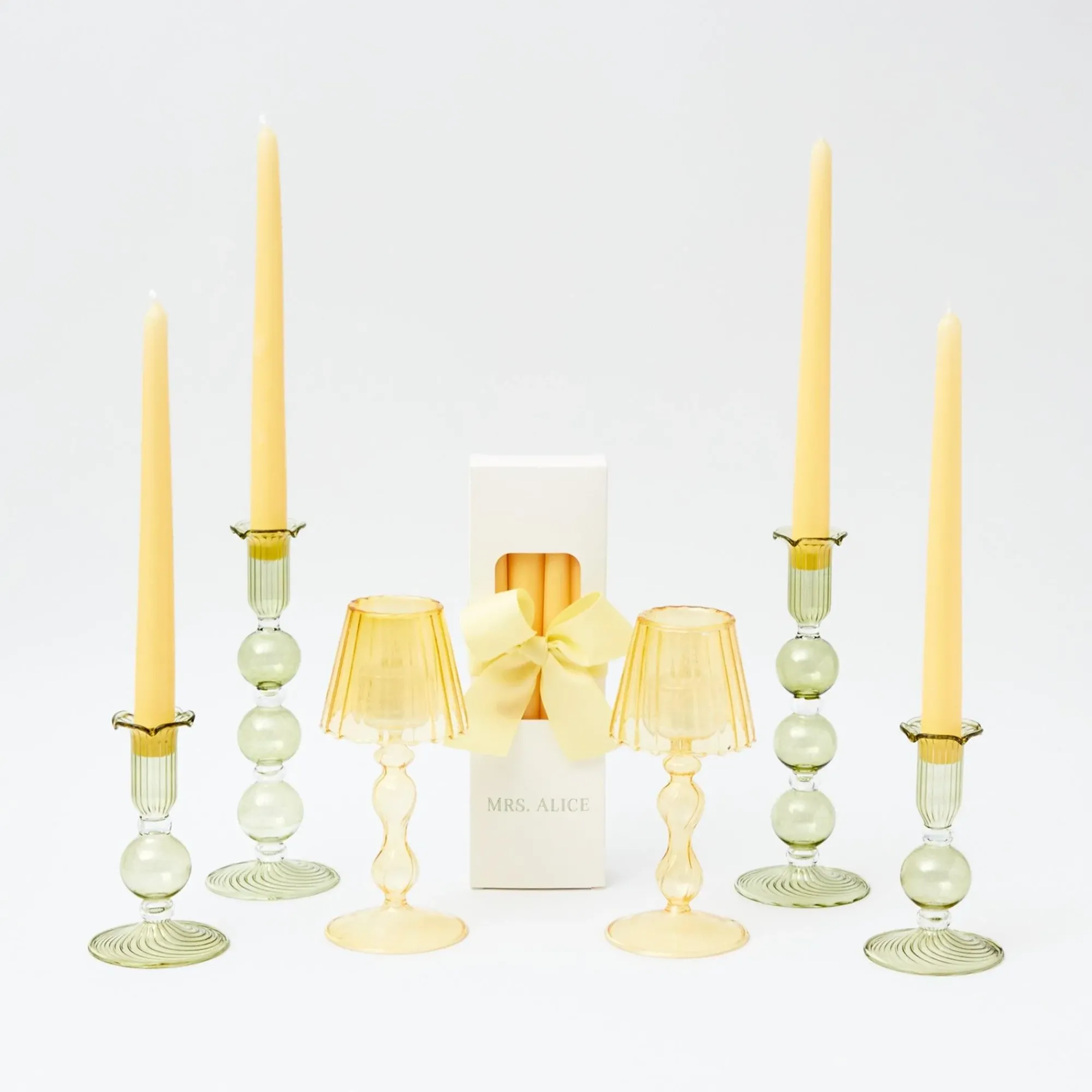 Eden Green & Yellow Candlescape|Mrs. Alice Clearance