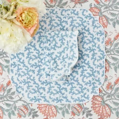 Edie Blue Coral Napkins (Set Of 4)|Mrs. Alice Outlet