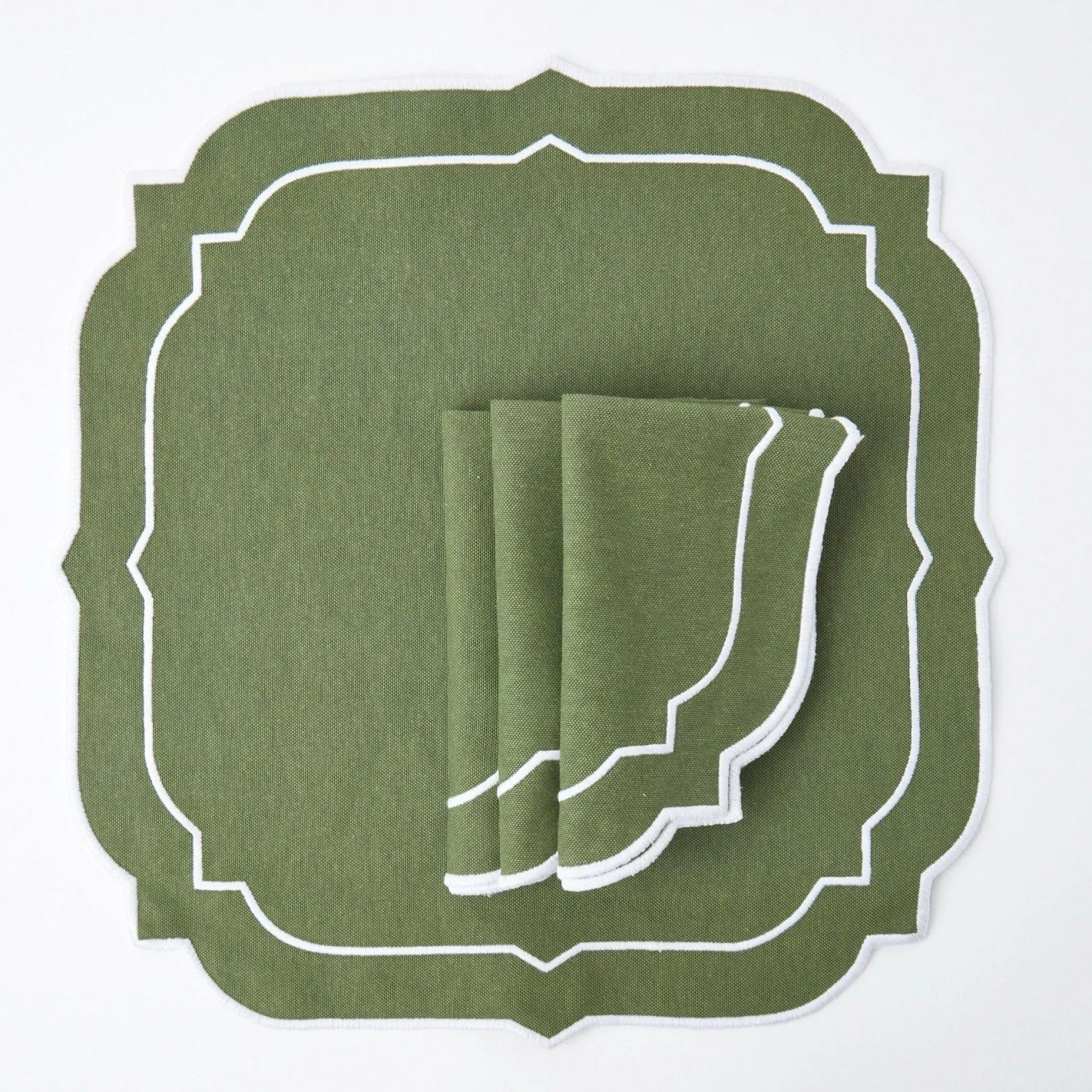 Edie Moss Green Napkins (Set Of 4)|Mrs. Alice