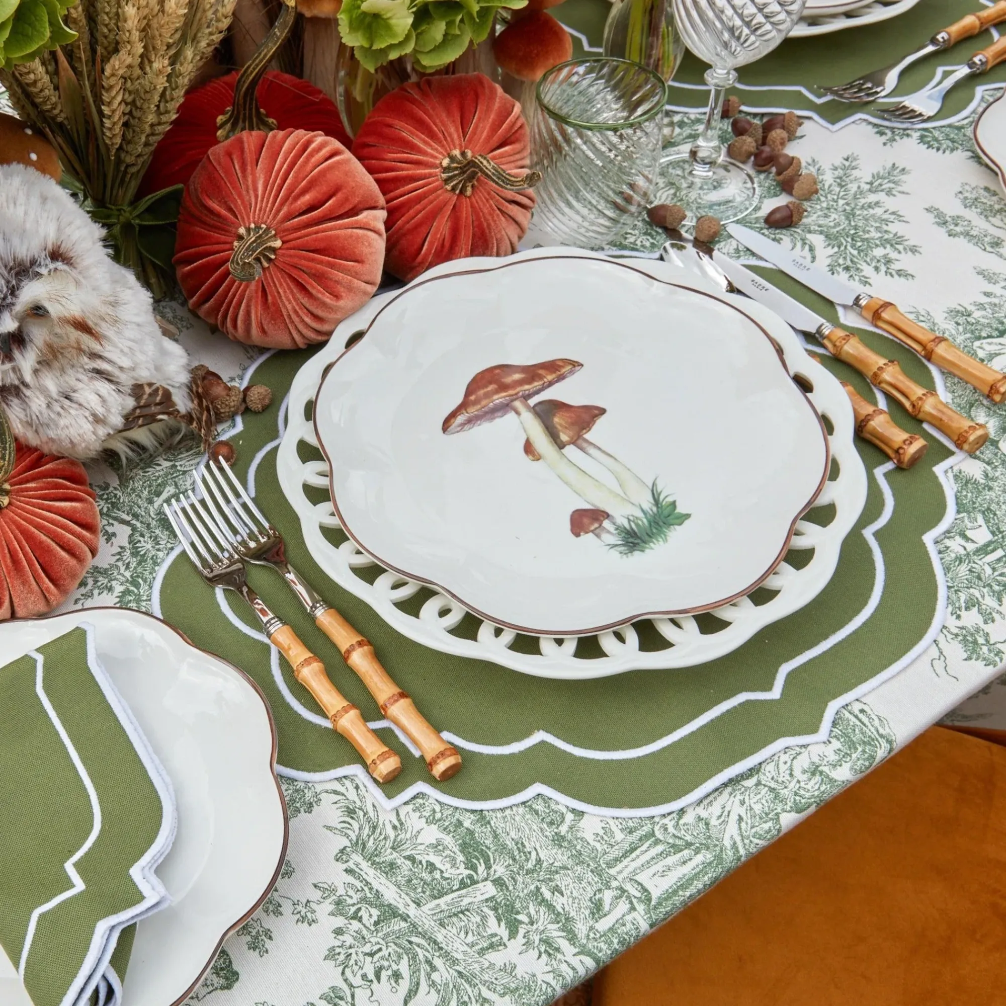 Edie Moss Green Napkins (Set Of 4)|Mrs. Alice