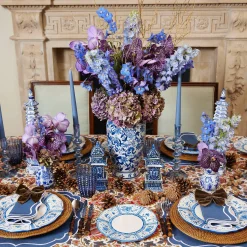 Elodie Blue Candle Holders (Pair)|Mrs. Alice