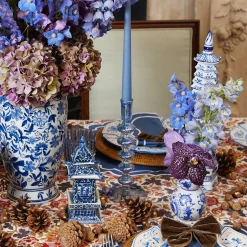 Elodie Blue Candle Holder Set|Mrs. Alice Best