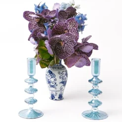 Elodie Blue Candle Holder Set|Mrs. Alice Best