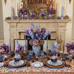 Elodie Blue Candle Holder Set|Mrs. Alice Best