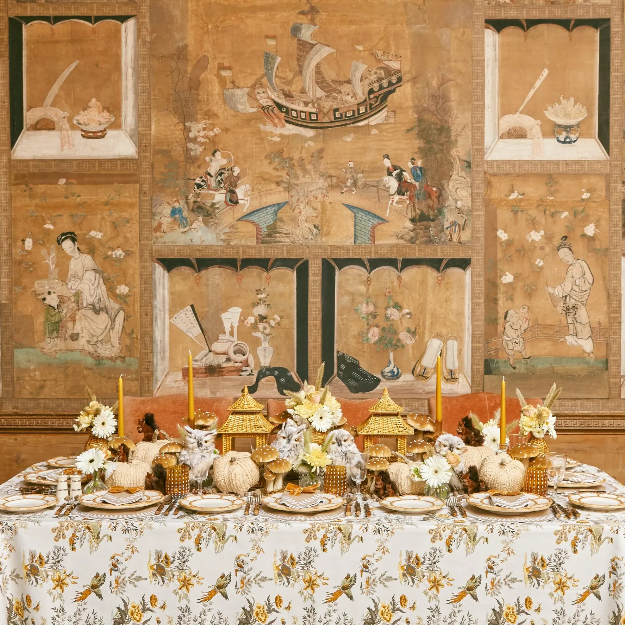 Elodie Chestnut Candle Holder (Pair)|Mrs. Alice Clearance