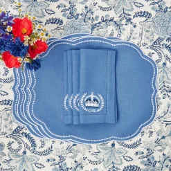 Eloise Blue Placemats & Coronation Napkins (Set Of 4)|Mrs. Alice Online