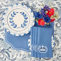 Eloise Blue Placemats & Coronation Napkins (Set Of 4)|Mrs. Alice Online
