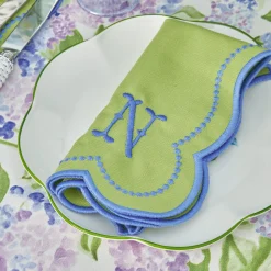 Eloise Green And Blue Placemats & Napkins (Set Of 4)|Mrs. Alice