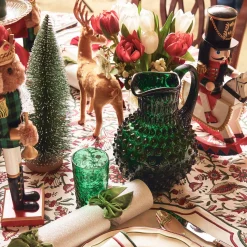 Emerald Green Hobnail Glasses & Jug Set|Mrs. Alice New