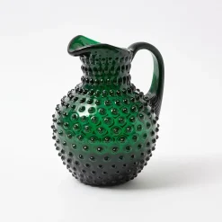 Emerald Green Hobnail Jug|Mrs. Alice