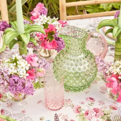 Emerald Hobnail Jug & Rose Handle|Mrs. Alice Clearance
