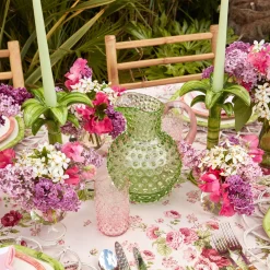 Emerald Hobnail Jug & Rose Handle|Mrs. Alice Clearance