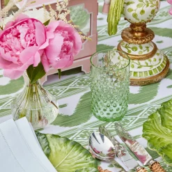 Emerald Hobnail Jug With Rose Handle & Glasses (Set Of 6)|Mrs. Alice Best