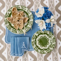 Eve Blue Linen Napkins (Set Of 4)|Mrs. Alice Best