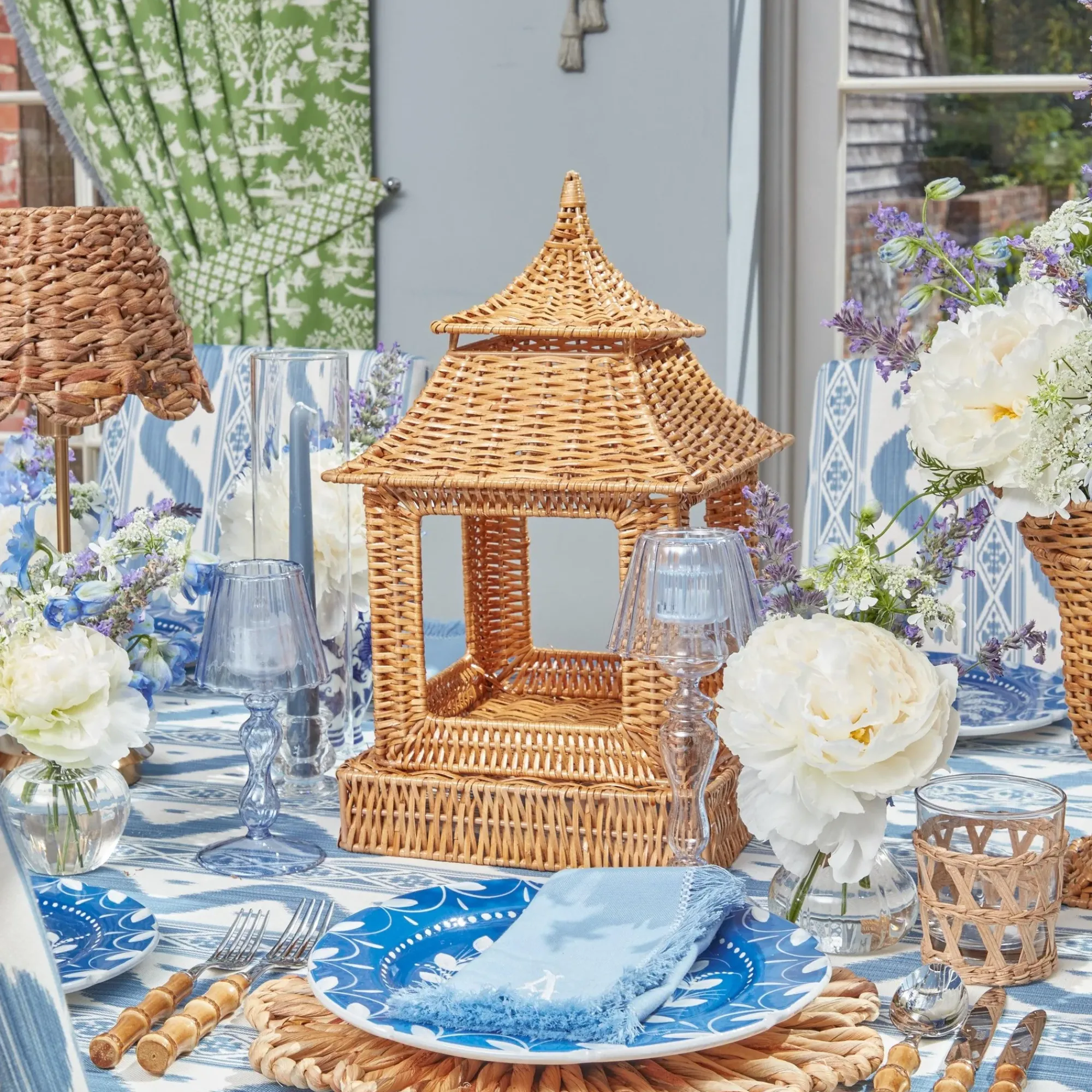 Extra Large Natural Rattan Pagoda Lantern|Mrs. Alice Discount