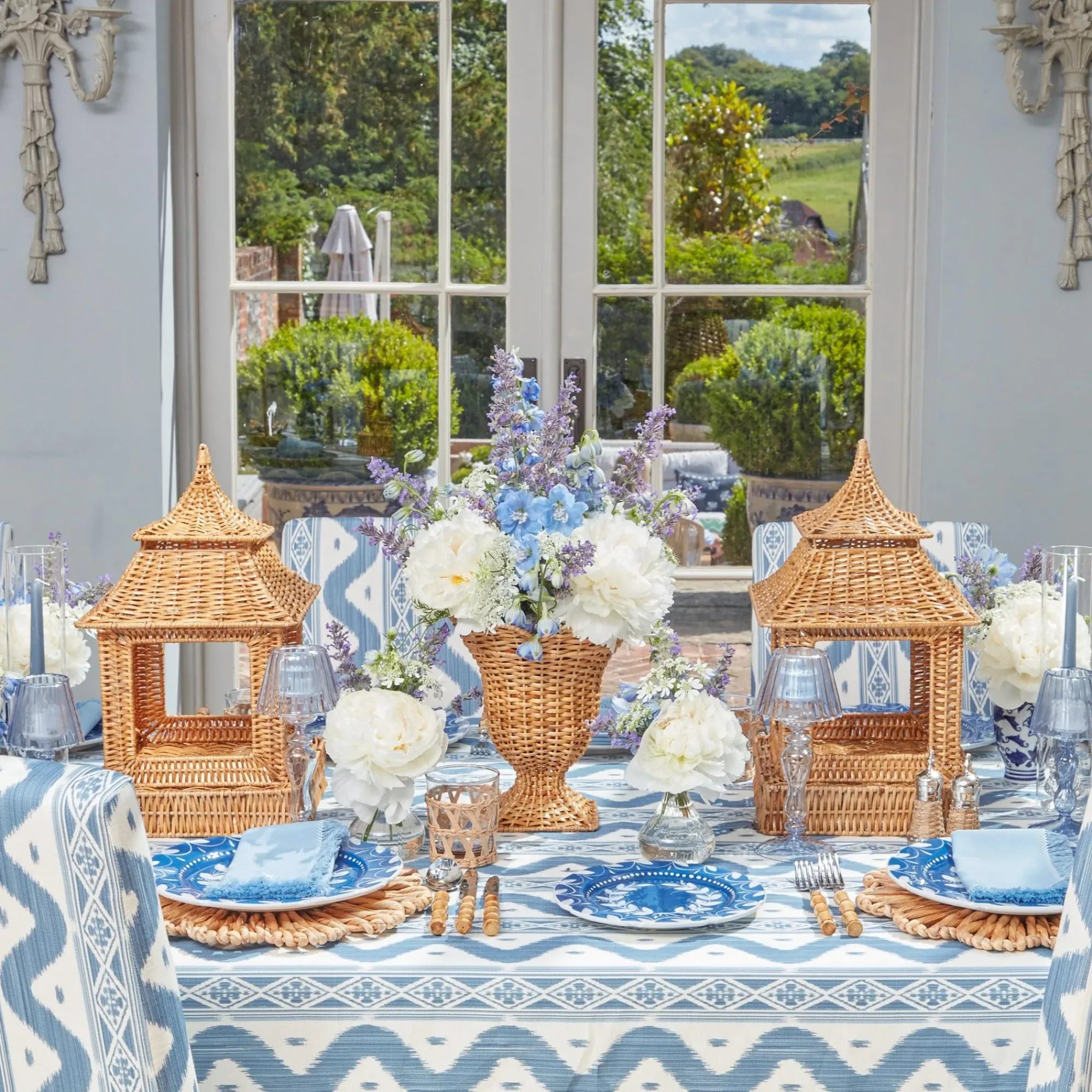 Extra Large Natural Rattan Pagoda Lantern|Mrs. Alice Discount