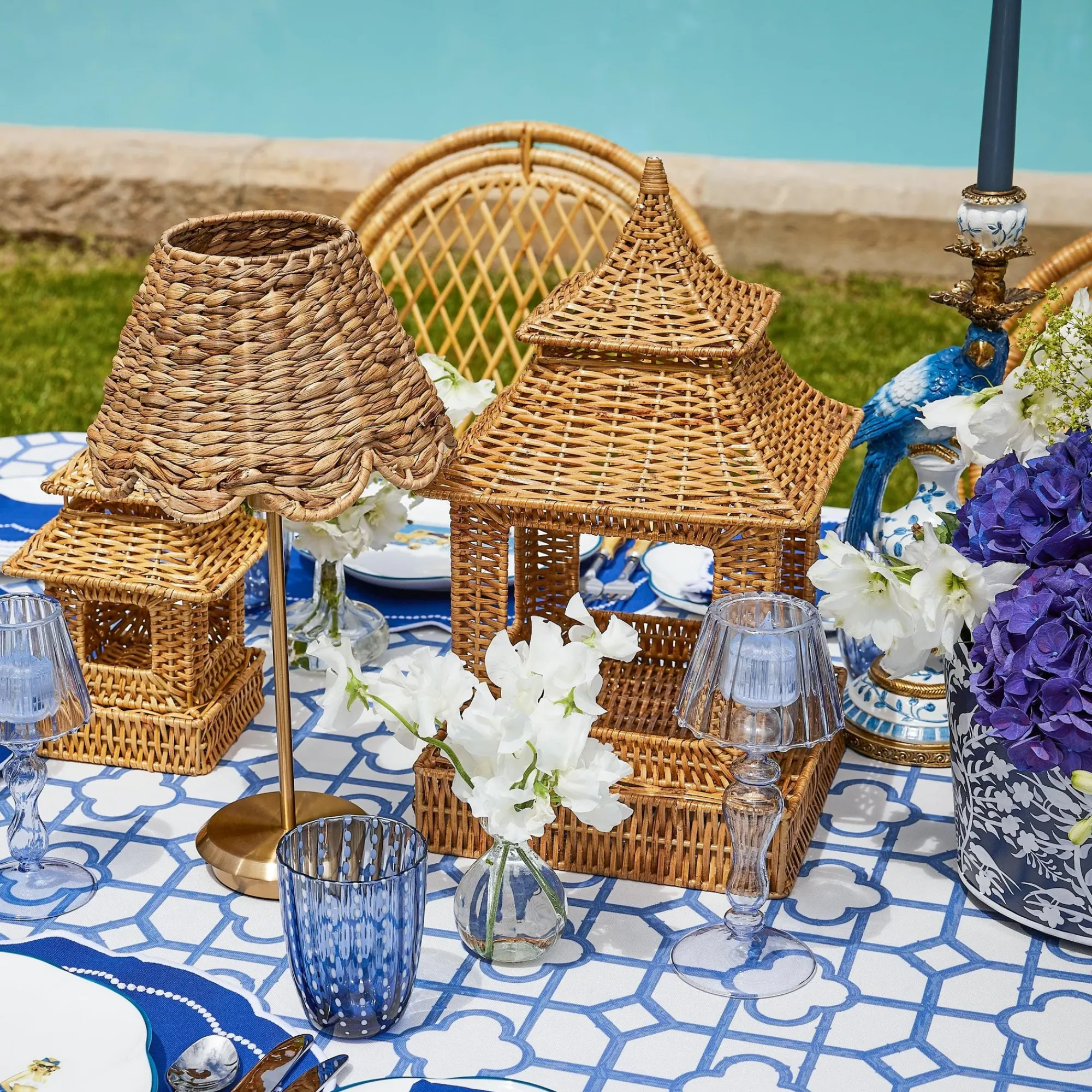 Extra Large Natural Rattan Pagoda Lantern|Mrs. Alice Discount