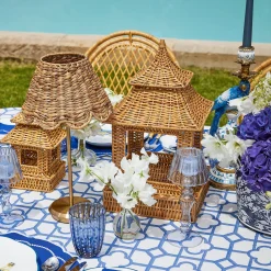 Extra Large Natural Rattan Pagoda Lantern|Mrs. Alice Sale