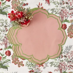 Fleur Pink Placemats (Set Of 4)|Mrs. Alice Hot