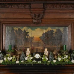 Forest Green Pillar Candles (Pair)|Mrs. Alice Online