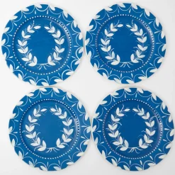French Blue Garland Dinner Plates (Set Of 4)|Mrs. Alice Hot