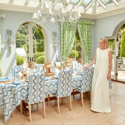 French Blue Garland Dinner Plates (Set Of 4)|Mrs. Alice Hot