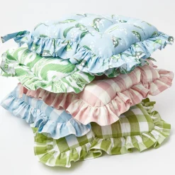 Frilled Lily Of The Valley Seat Pad Cushion|Mrs. Alice Clearance