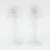 Glass Lantern Tea Light Holder (Pair) - 24Cm|Mrs. Alice Online