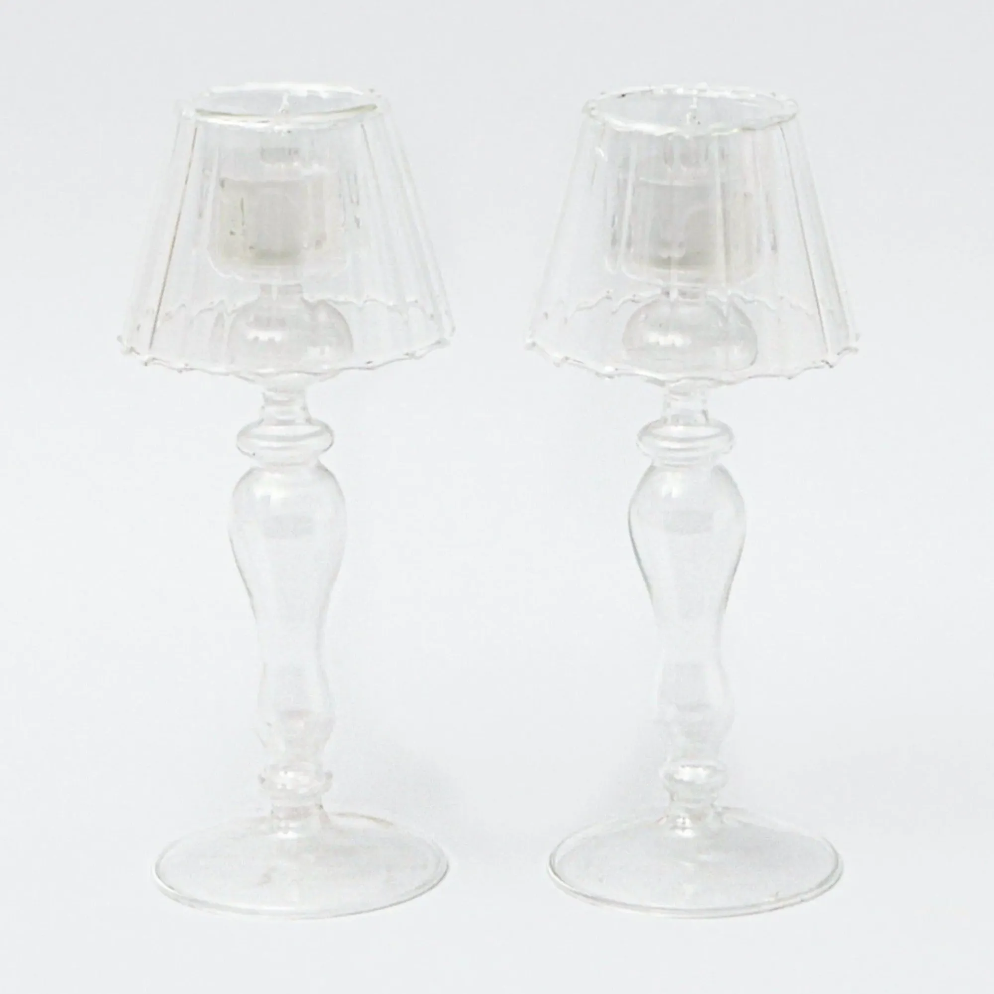 Glass Lantern Tea Light Holder (Pair) - 24Cm|Mrs. Alice Online