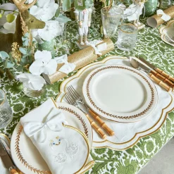 Gold Garland Dinner Plates (Set Of 4)|Mrs. Alice Clearance