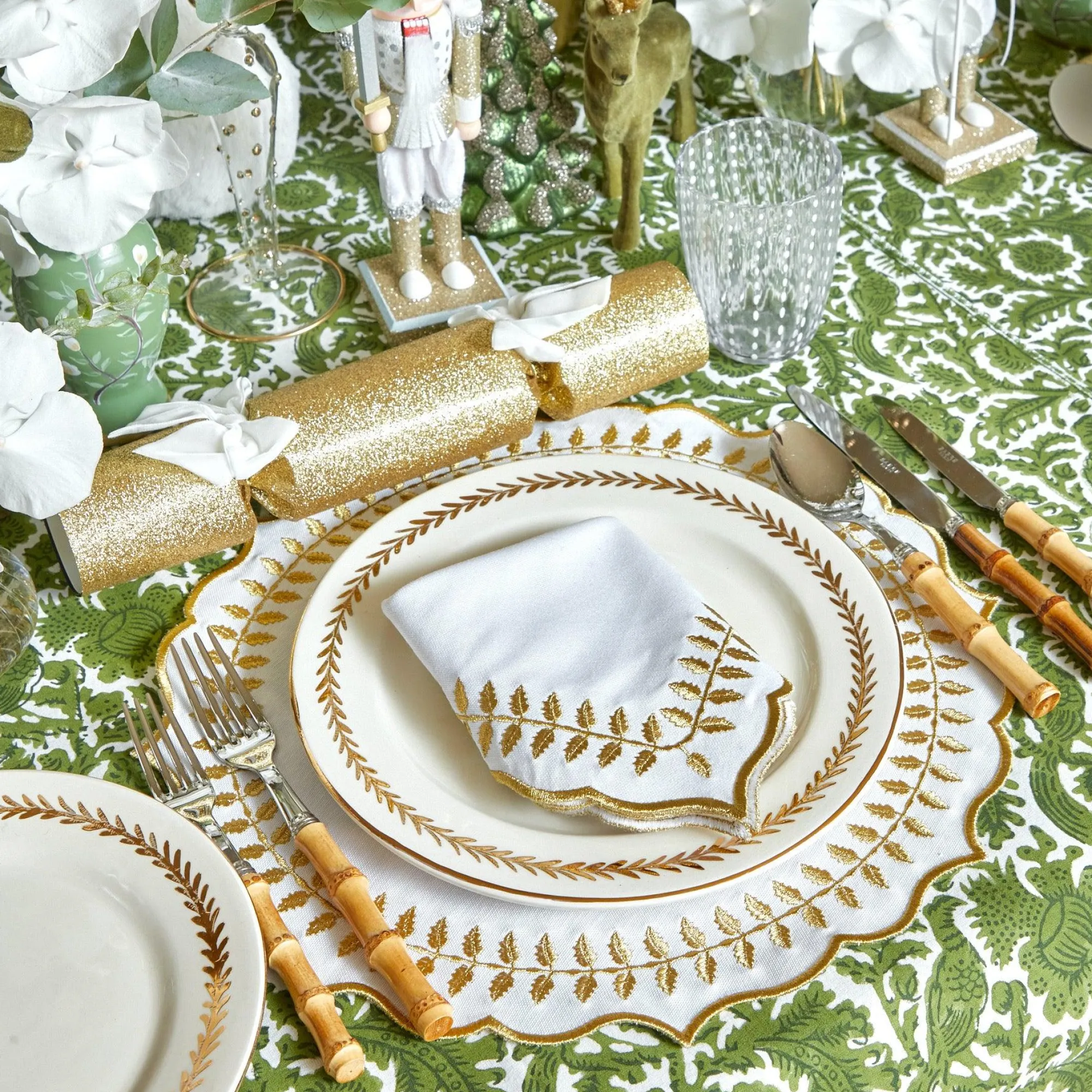 Gold Garland Dinner Plates (Set Of 4)|Mrs. Alice Clearance