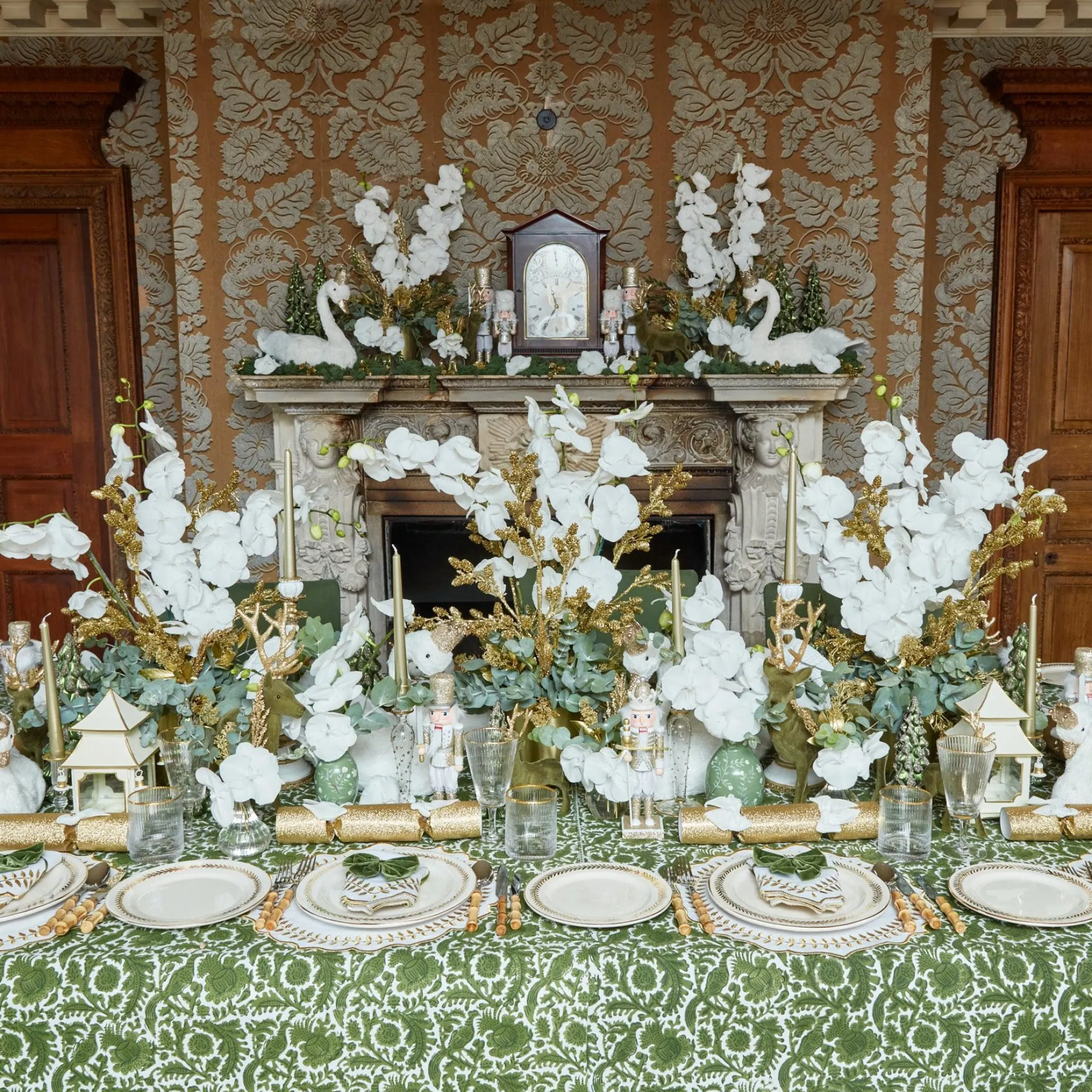 Gold Garland Dinner Plates (Set Of 4)|Mrs. Alice Clearance