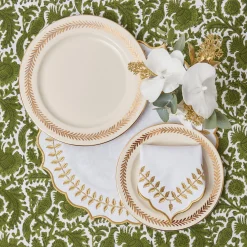 Gold Garland Dinner Plates (Set Of 4)|Mrs. Alice Clearance