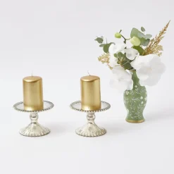 Gold Pillar Candles (Set Of 4)|Mrs. Alice Sale