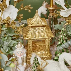 Gold Rattan Pagoda Lantern|Mrs. Alice Outlet