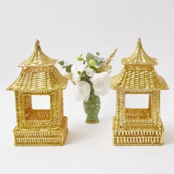 Gold Rattan Pagoda Lantern|Mrs. Alice